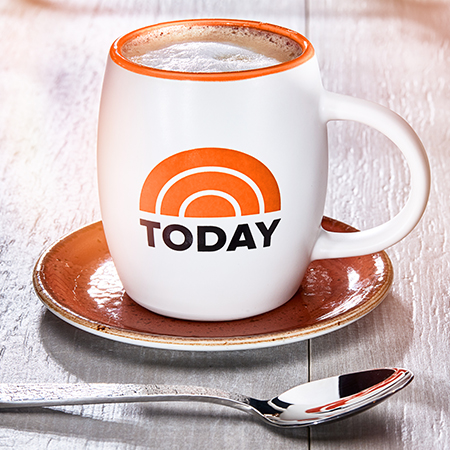 Stylized coffee mug emblazoned with the Today Show on NBC logo